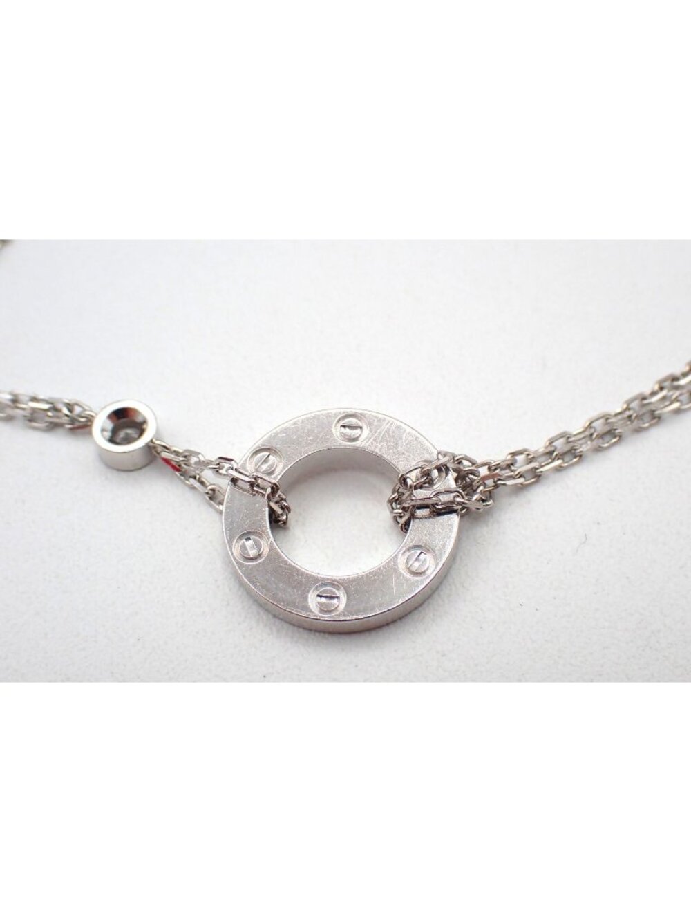 Cartier Love Circle Bracelet Diamond 18k White Gold White